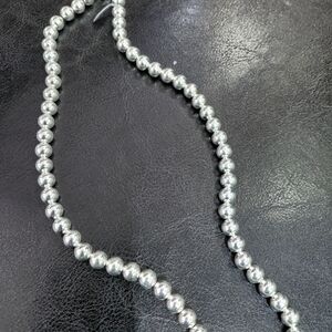 Classic Silver Beaded Necklace